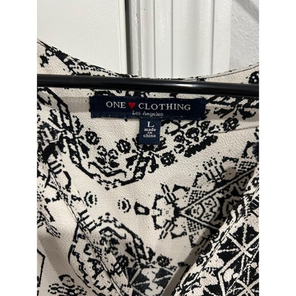 One Clothing Los Angeles Sleeveless Printed Tunic Dress Sz L - Picture 5 of 8